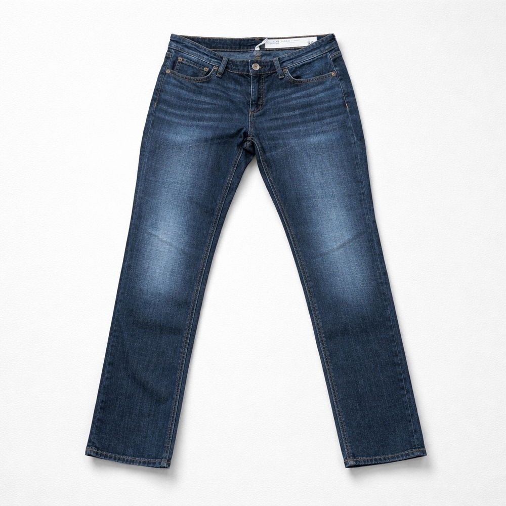 Rag & Bone Women's Straight-Leg Jeans in Faded Blue Size 26
